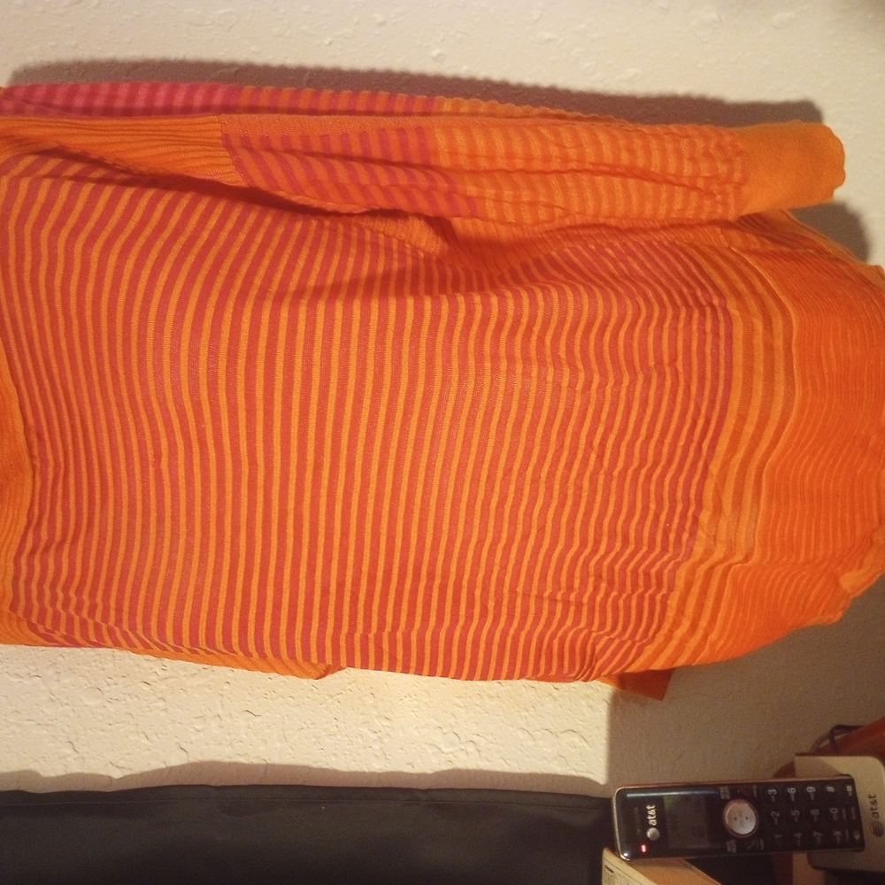 Anne Klein Striped Asymmetrical Sweater 1X, Pink